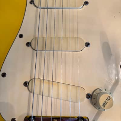Fender Strat Plus Lace Sensors TBX Wilkinson SPLIT NUT Sperzels 1989 - Graffiti Yellow image 3