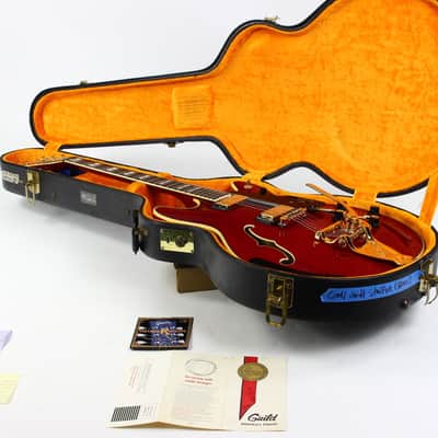 1967 Guild Starfire VI Cherry Red w Original Hard Case and Tags | Vintage 1960s Electric Guitar image 3