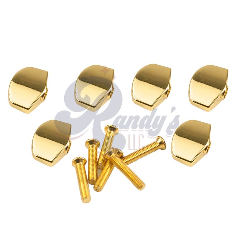 Kluson Replacement Tuner Buttons for Contemporary Diecast Series (6-Pack) Large Traditional - Fits Gibson® CLOSEOUT-Gold - KTMB01G - Gold image 1