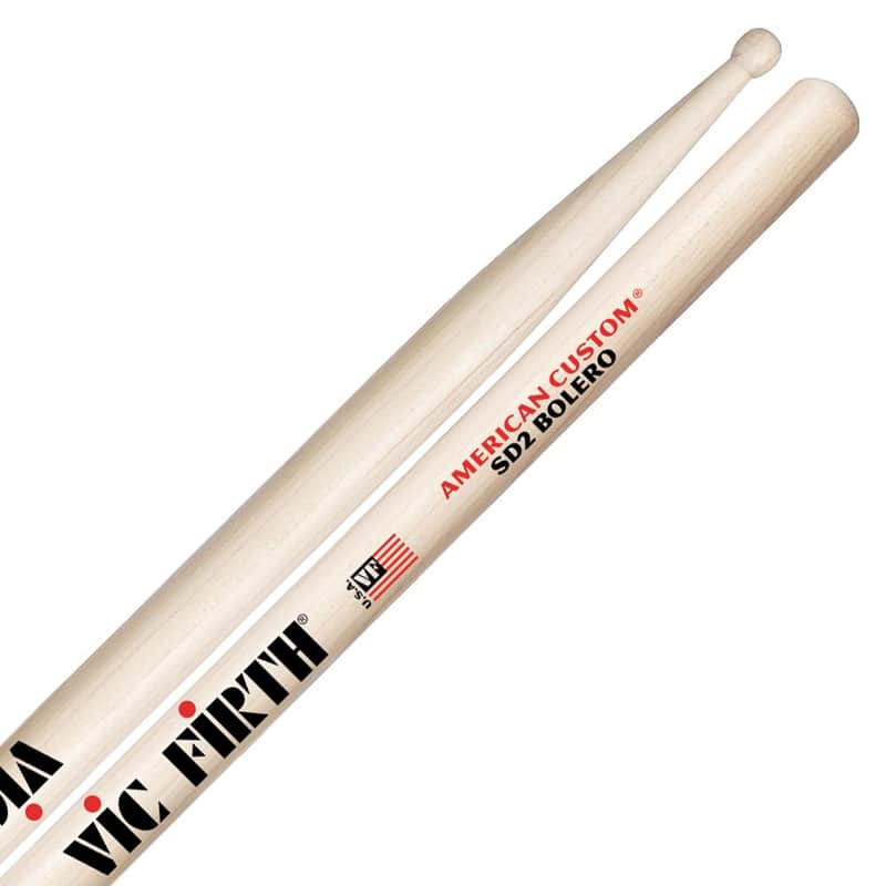 Vic Firth SD2 Bolero American Custom Maple Drumsticks - Wood Tip image 1