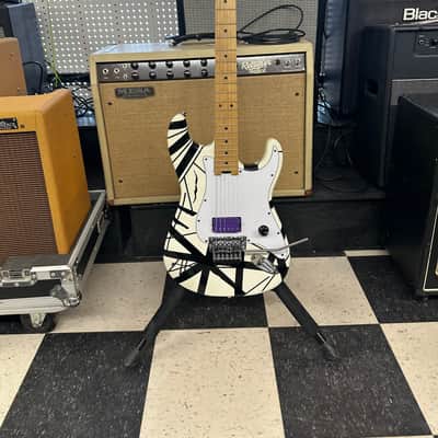 EVH Striped Series Electric Guitar 2013 - Present - White with Black Stripes image 4