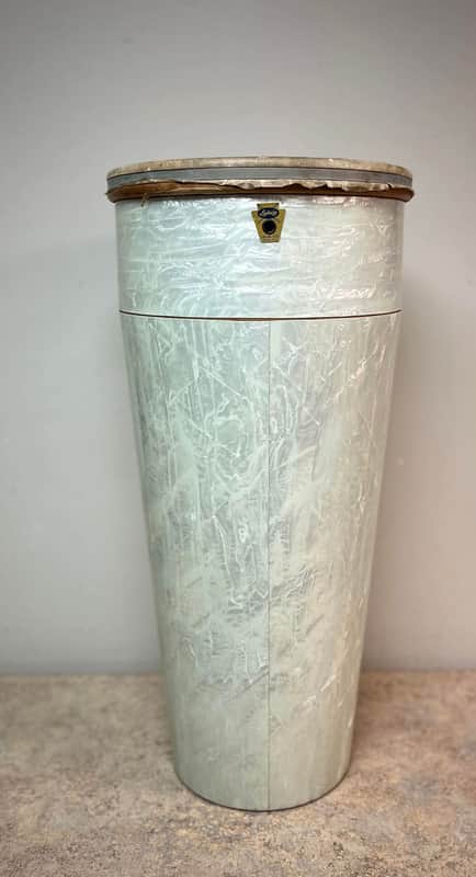 Late 50's Ludwig (Transitional Badge) Conga Drum - White Marine Pearl ? Needs New Head image 1