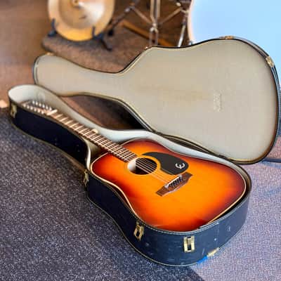 Epiphone FT-160 Texan 12-String Acoustic Guitar, Made in Japan, 2-Color Sunburst image 9