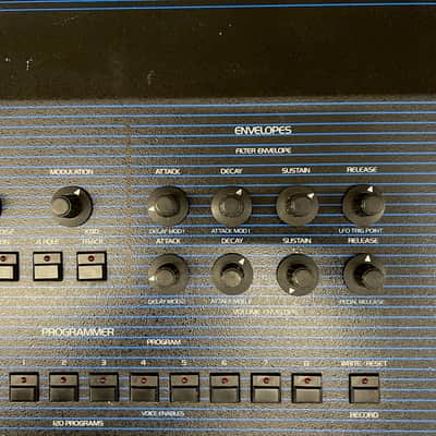 Oberheim OB-8 61-Key 8-Voice Synthesizer 1983 - Blue with Wood Sides image 5