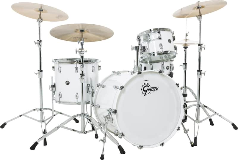 Gretsch Drums Renown Series 4-piece Shell Pack with Snare Drum - Piano White image 1