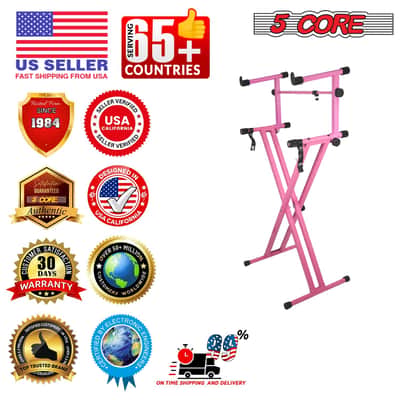 5 Core 2 Tier Keyboard Stand Combo Heavy Duty Adjustable Piano Stand with Extension Arm image 10