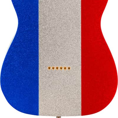 Fender Limited Buck Owens Telecaster Red Silver Blue Sparkle w/case image 3