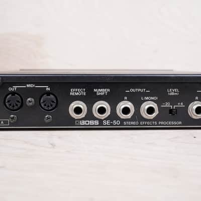 Boss Pro SE-50 Stereo Effects Processor 1990 Black Made in Japan Half Rack w/ Power Supply image 4