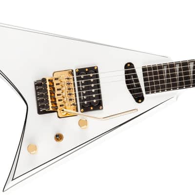 Jackson Concept Series Rhoads RR24 HS EB - White with Black Pinstripes - b-stock image 4