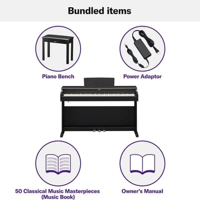 Yamaha YDP-164 Arius 88-Key Digital Piano - Black image 4