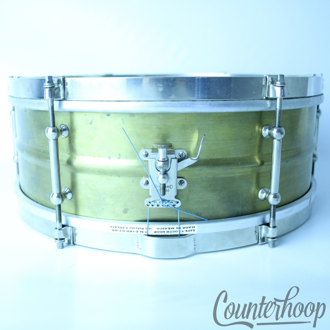 Slingerland Universal Snare Drum Natural Brass Vintage 30s Shur-Grip OG Chicago — main photograph