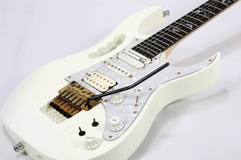 Ibanez JEM7V Modified with Buzz Feiten & Sustainer White | Reverb