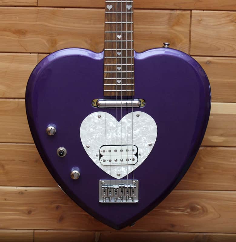 Daisy Rock Electric Guitar Heart - Left Handed - Purple - Mint image 1