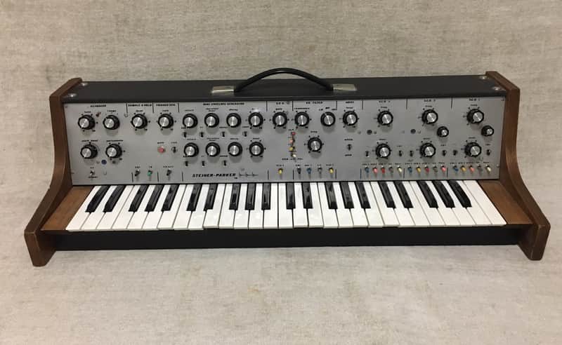 Steiner Parker Synthacon Model 174 1975-1979 Like Minimoog / ARP Odyssey Silverface Wood Sides image 1