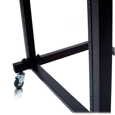Griffin Rackmount Stand and Adjustable Top Mixer Platform Mount - 19U Rolling Cart Holder for Music Studio - Pro Audio Recording Cabinet Stage Equipment image 5