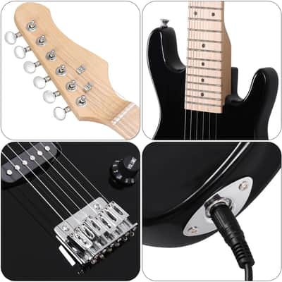 30 Inch Electric Guitar and Starter Kit for Kids w/Amp,Strings,Picks,Strap Black image 3