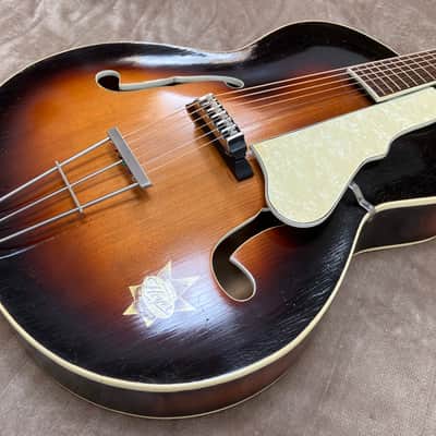 1956 Arnold Hoyer Famos Model/ Hand carved solid alpine sprucle top, solid one piece maple back image 1