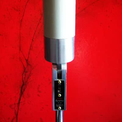 Vintage RARE 1960's Turner 44D / 466 dynamic microphone High Z Satin Chrome w cable 33D 22D 77A image 4
