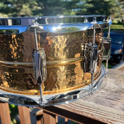 Ludwig LB556K 6.5” Hammered Bronze Super-Sensitive Snare 2000’s image 8