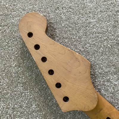 Maple Wood Lefty Guitar Strat Style Neck, 22 Frets Fingerboard image 4