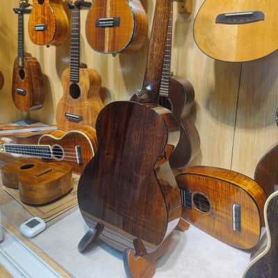 OlaMestre PO cedar cuban mahogany tenor ukulele with pickup image 4
