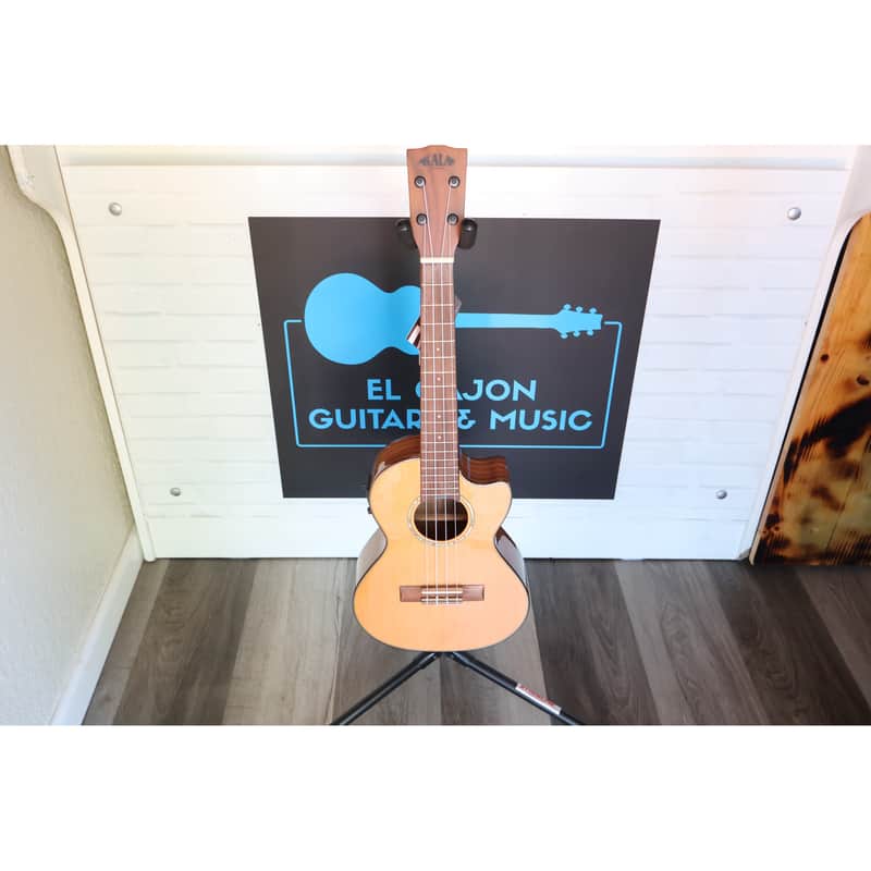 Kala KA-SCAC-T-CE Solid Cedar Top Tenor Cutaway Acoustic-Electric Ukulele w/ Fishman Kula EQ image 1