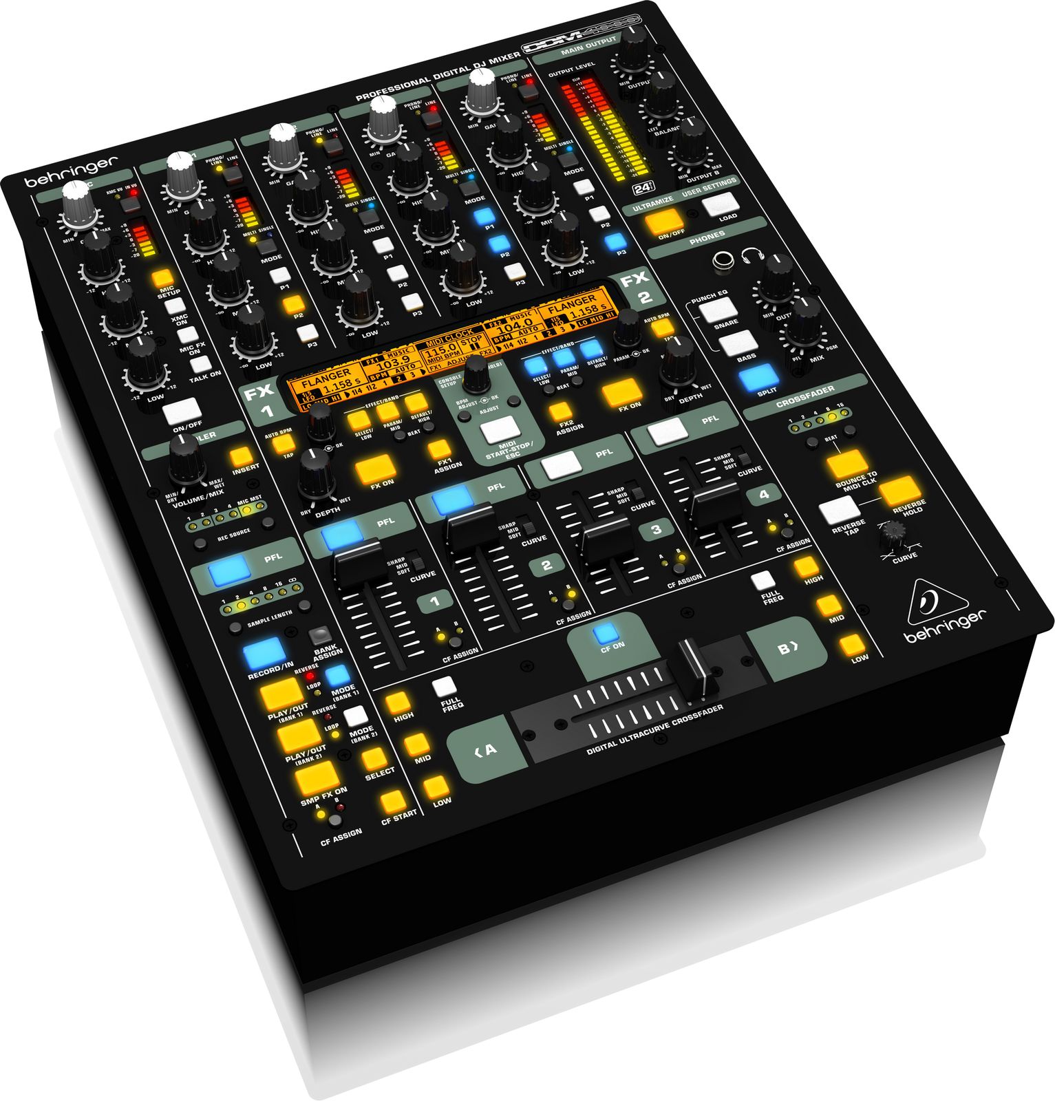 Behringer DDM4000 Professional 4-Channel Digital DJ Mixer with