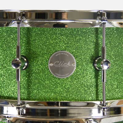 Click Icon 4pc Maple Drum Set Green Satin Sparkle Shell Pack 16 13 10 13 image 11