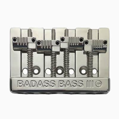 NEW Leo Quan® Badass® Bass III BRIDGE for Fender Precision Jazz GROOVED - NICKEL image 3
