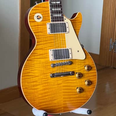 Gibson Custom Shop Les Paul 1959 Reissue R9 2023 – Dirty Lemon VOS | Highly Figured Top | Collector’s Edition II Pickups | 3.77kg  VIDEO image 1