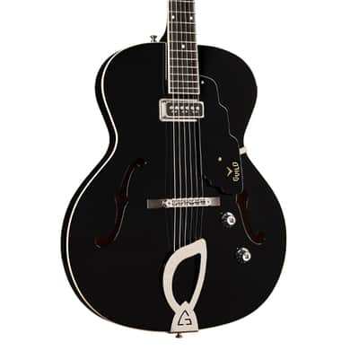 Guild T-50 Slim Dynasonic - Hollow Body Electric Guitar - Black 2024 - Gloss image 4