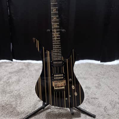 Schecter Synyster Gates Custom-S - Black and gold pinstripes image 1