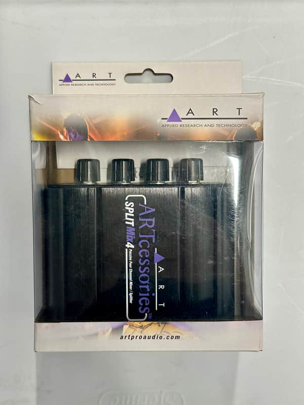 ART SPLITMix4 Passive 4-Channel Stereo/Mono Mixer/Splitter - Black image 1