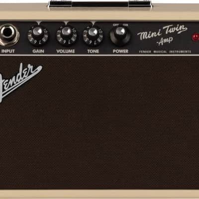 Fender Mini '65 Twin Electric Guitar Amplifier Miniature Portable Amp, Blonde image 2