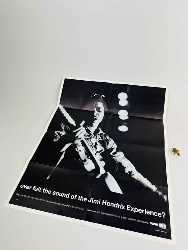 Sunn "Jimi Hendrix Experience" Promotional Poster 1968 image 1