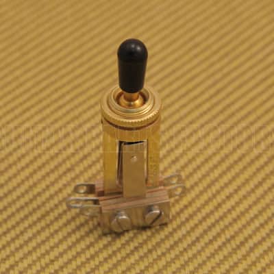 EP-4367-002 Switchcraft Gold 3-Way Guitar Toggle Straight Switch Cream/Black Tip