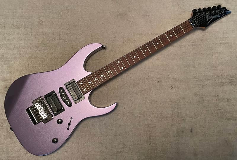 2001 Ibanez RG470 Titanium Ice / Purple Metallic Floyd Rose | Reverb