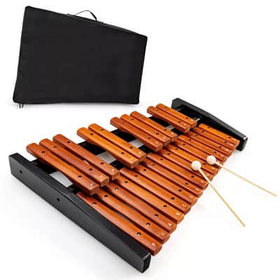 25-Note Wooden Xylophone - Educational Instrument with Mallets & Carry Bag image 3