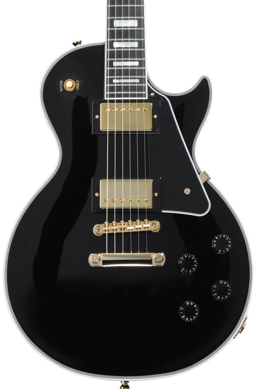 Epiphone Inspired by Gibson Custom Les Paul Custom Electric Guitar - Ebony image 1