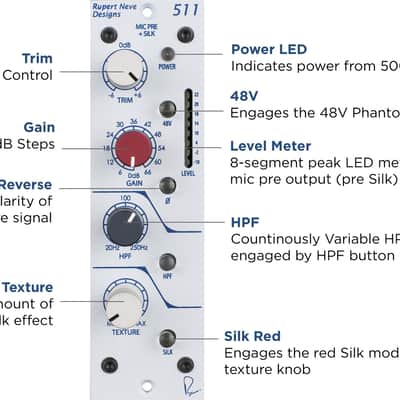 Rupert Neve Designs 511 Mic Pre 500 Series image 2