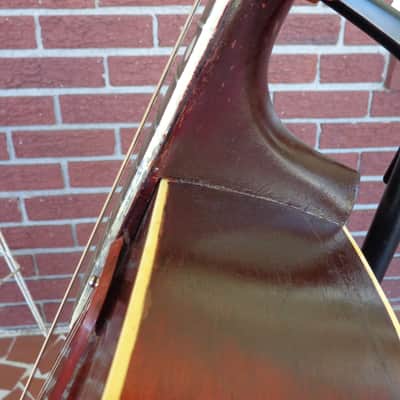 1930's Kay Baritone Archtop Guitar - B Tuning - Acoustic Electric - X Wide Fretboard - Period Case image 12
