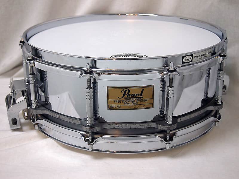 Pearl S-814 Free-Floating Steel 14x5" Snare Drum (1st Gen) 1983 - 1991 image 1