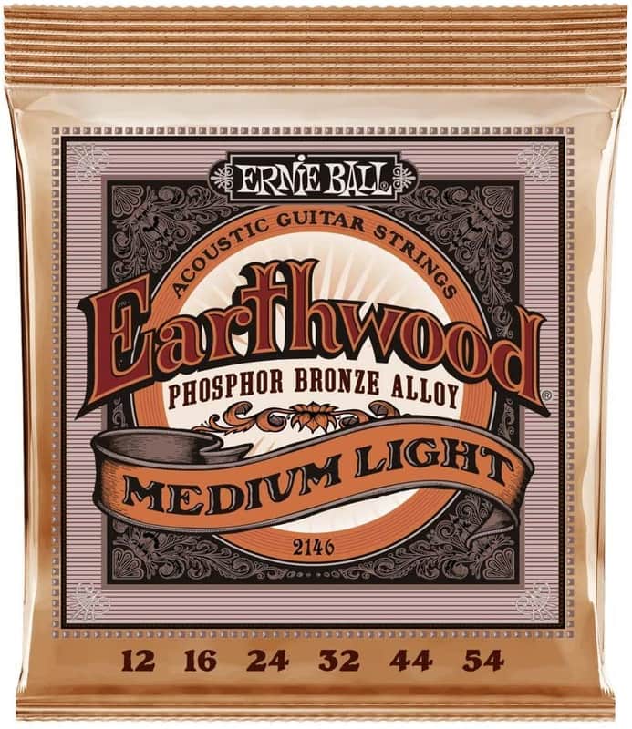 Ernie Ball #2146 Earthwood Phos Bronze Acoustic Guitar Strings .012-.054 image 1