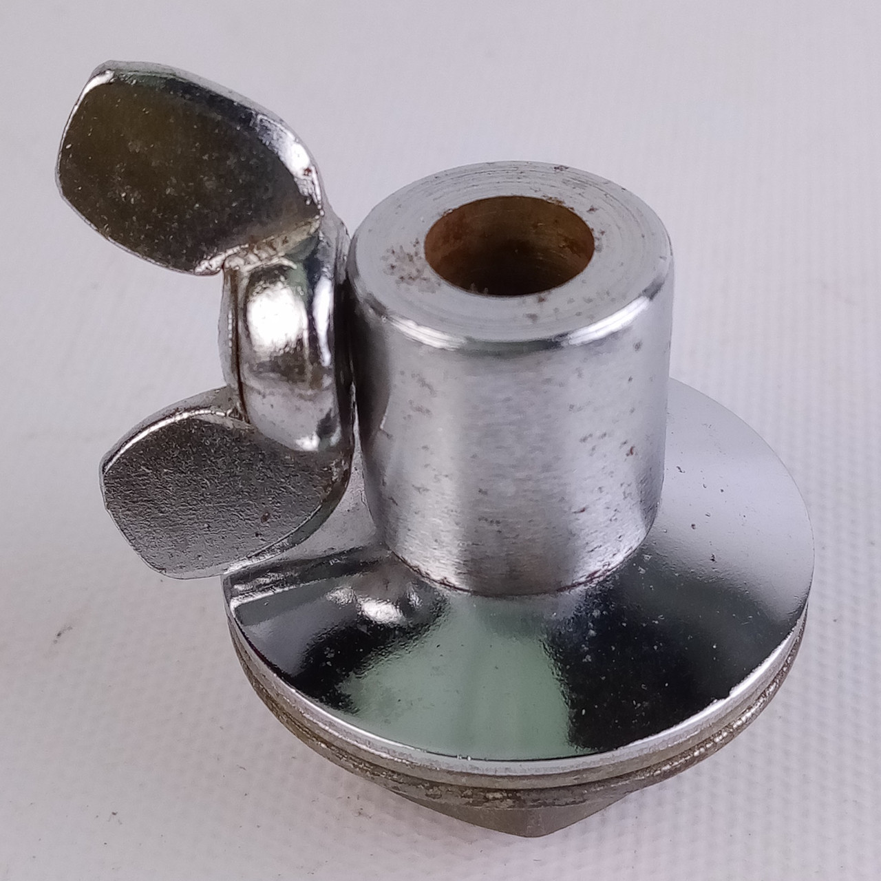 Ludwig Disappearing Spur Mounts Straight Bass Drum Leg Receiver 60s Chrome W&A* — main photograph