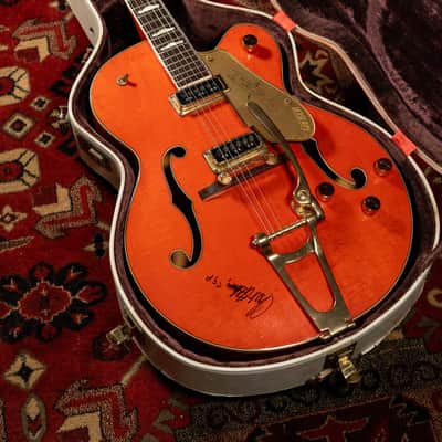 1957 Gretsch 6120 Chet Atkins Orange Finish Electric Guitar w/OHSC image 12