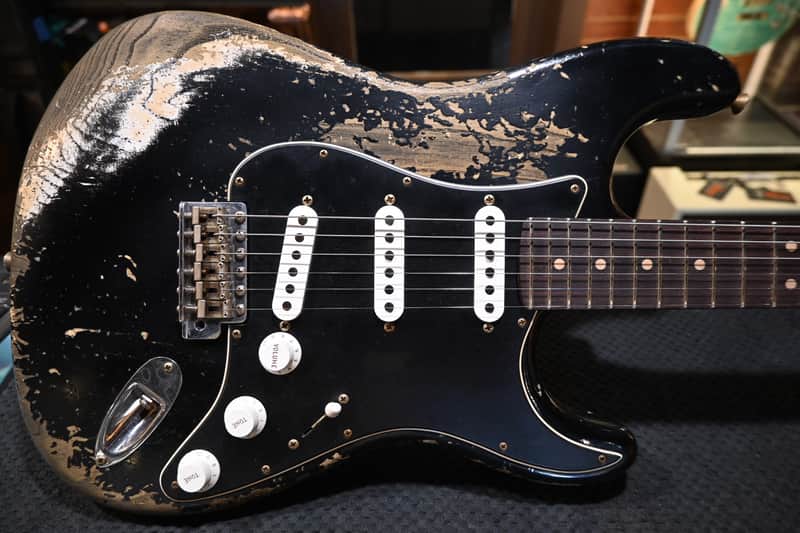 Fender Custom Shop 1965 Stratocaster Super Heavy Relic - Aged Black #7288 image 1
