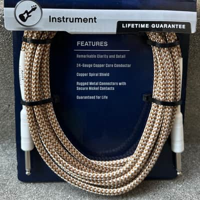 Livewire Advantage 15ft Instrument Cable – 1/4" TS Male to Male Shielded Tweed image 1