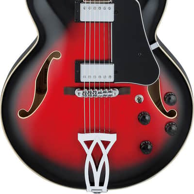 Ibanez AF Artcore 6 String Electric Guitar - Transparent Red Sunburst (AF75TRS) image 10