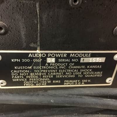 Vintage Kasino Kustom THEA 1970s Powered Black PA Speaker System ALL Discreet 120 Watts Horn+2 15s image 7