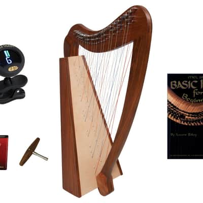 Celtic Cross Strung Harp Package Includes: 38 Strings Pro Quality Solid Rosewood Irish Celtic Cross image 1